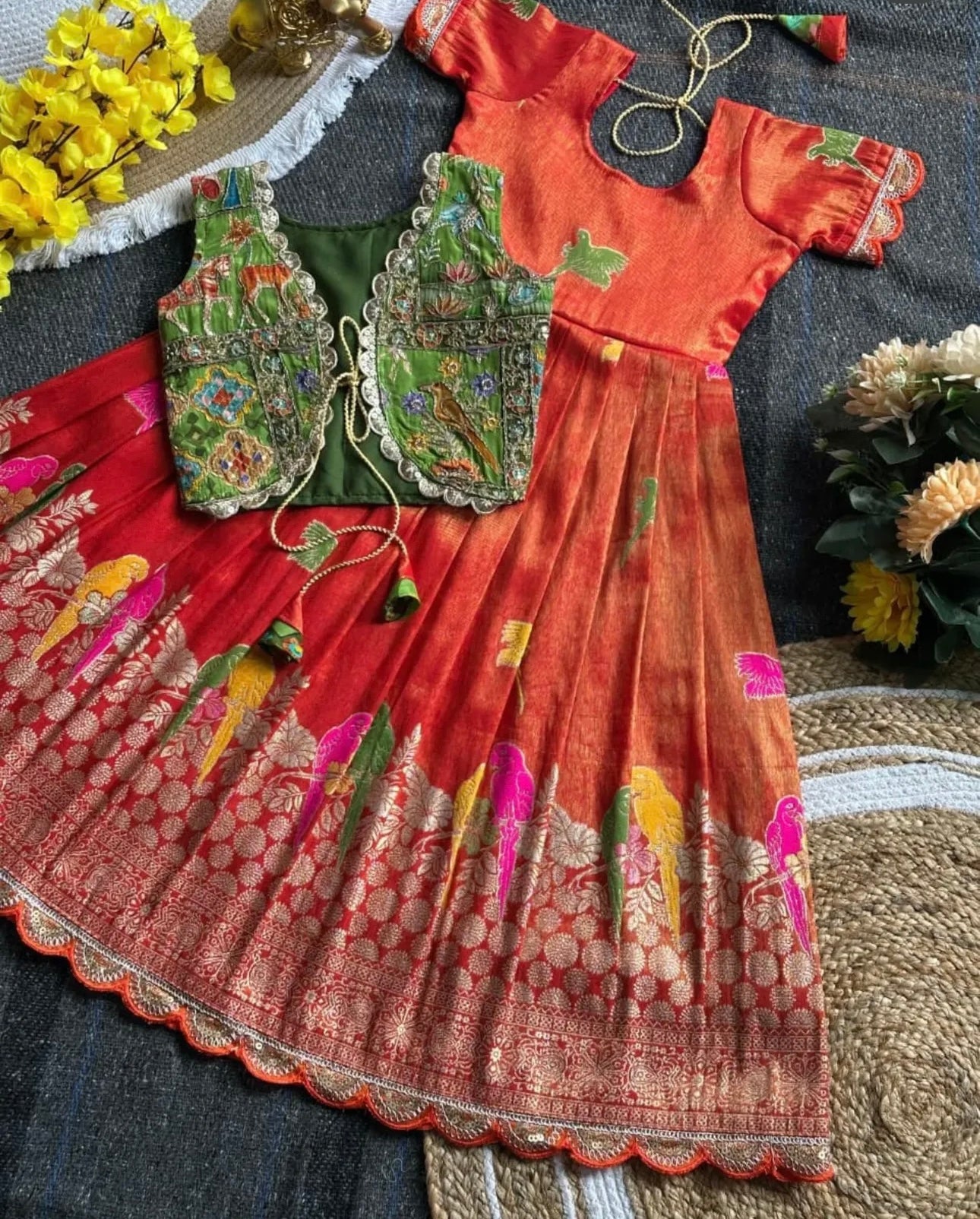 Kids custom Boutique Frock with Jacket