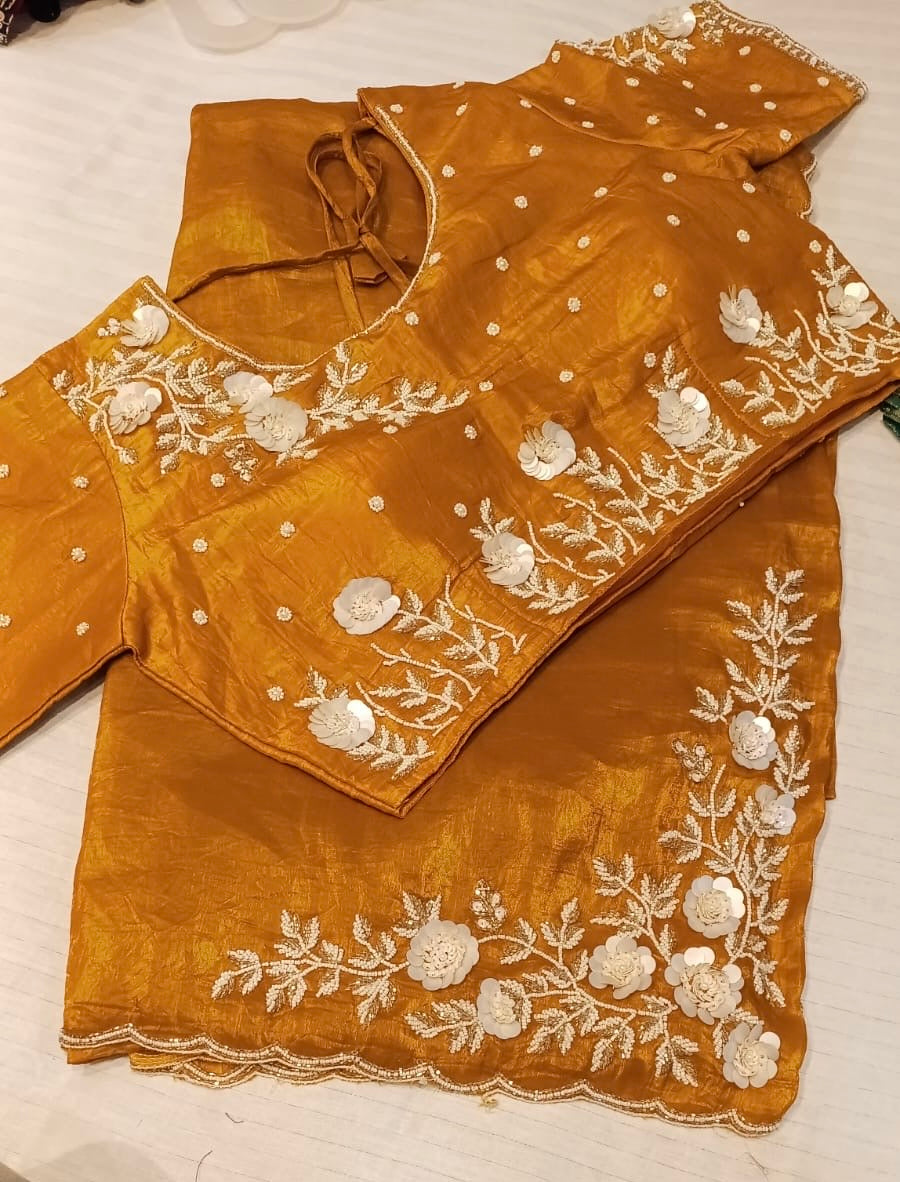 Celebrity Designer Saree with Stiched Blouse